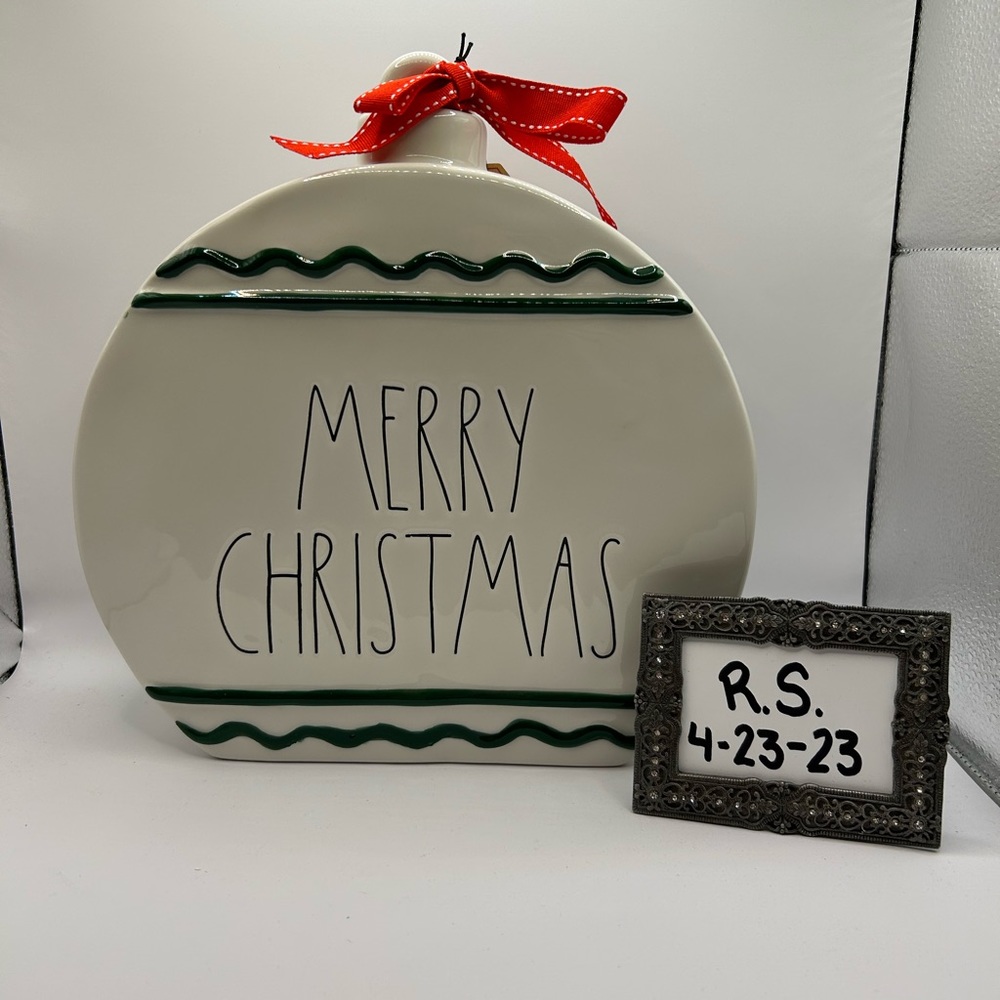 Rae Dunn Large “Merry Christmas” table ornament.